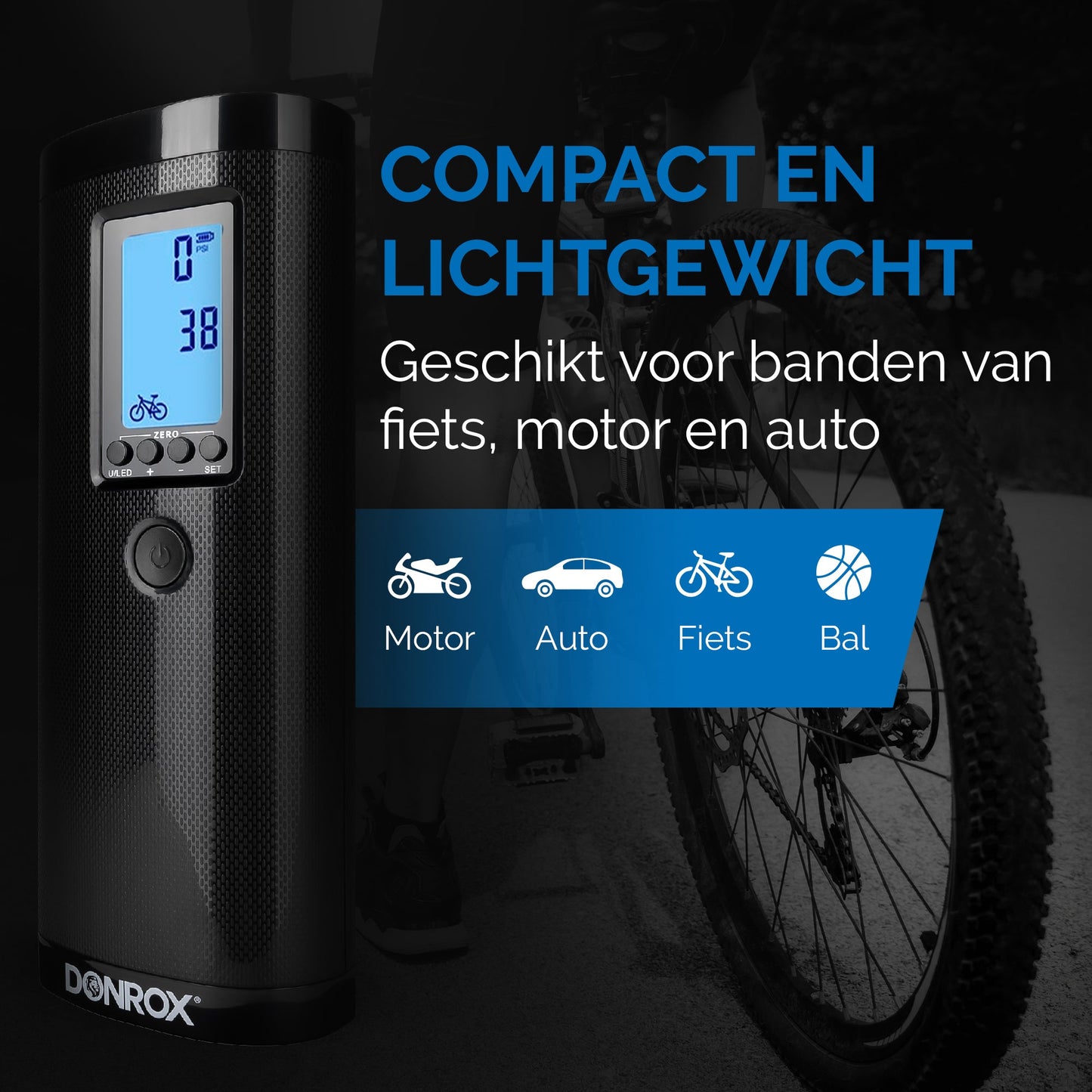 DonRox AirMaster Pro - Nooit meer met een lekke band langs de weg