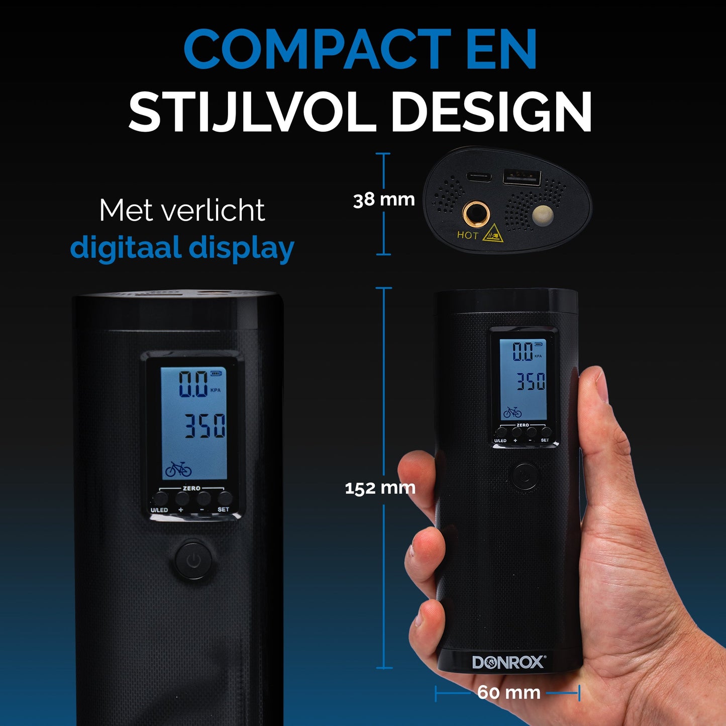 DonRox AirMaster Pro - Nooit meer met een lekke band langs de weg